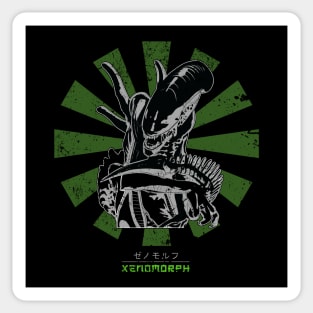 Xenomorph Retro Japanese Alien Sticker